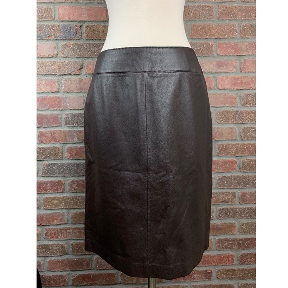 Lauren Ralph Lauren Dresses & Skirts - Lauren Ralph Lauren Brown Leather Skirt, Sz 6